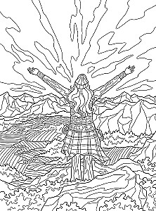 Siła wewnętrznego wsparcia. Kolorowanka-meditacja. Uspokajające krajobrazy i wspierające cytaty