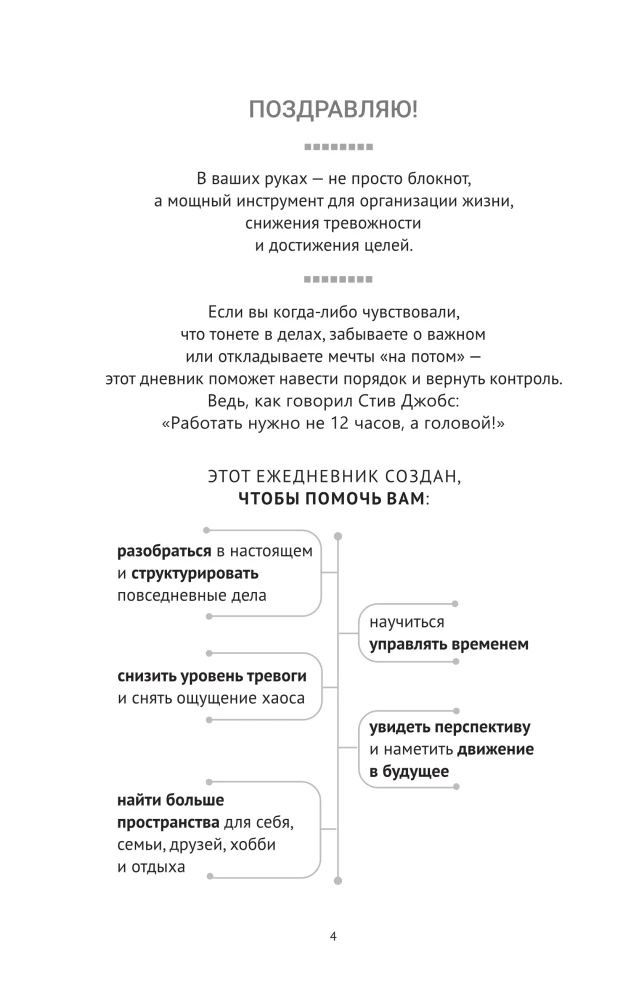 Work not around the clock, but with your mind. A planner for combating chaos at home and at work