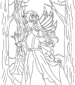 Fairies of the Spring Forest. Coloring Book
