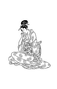 Japan. Spirits and Technologies. Stress Relief Coloring