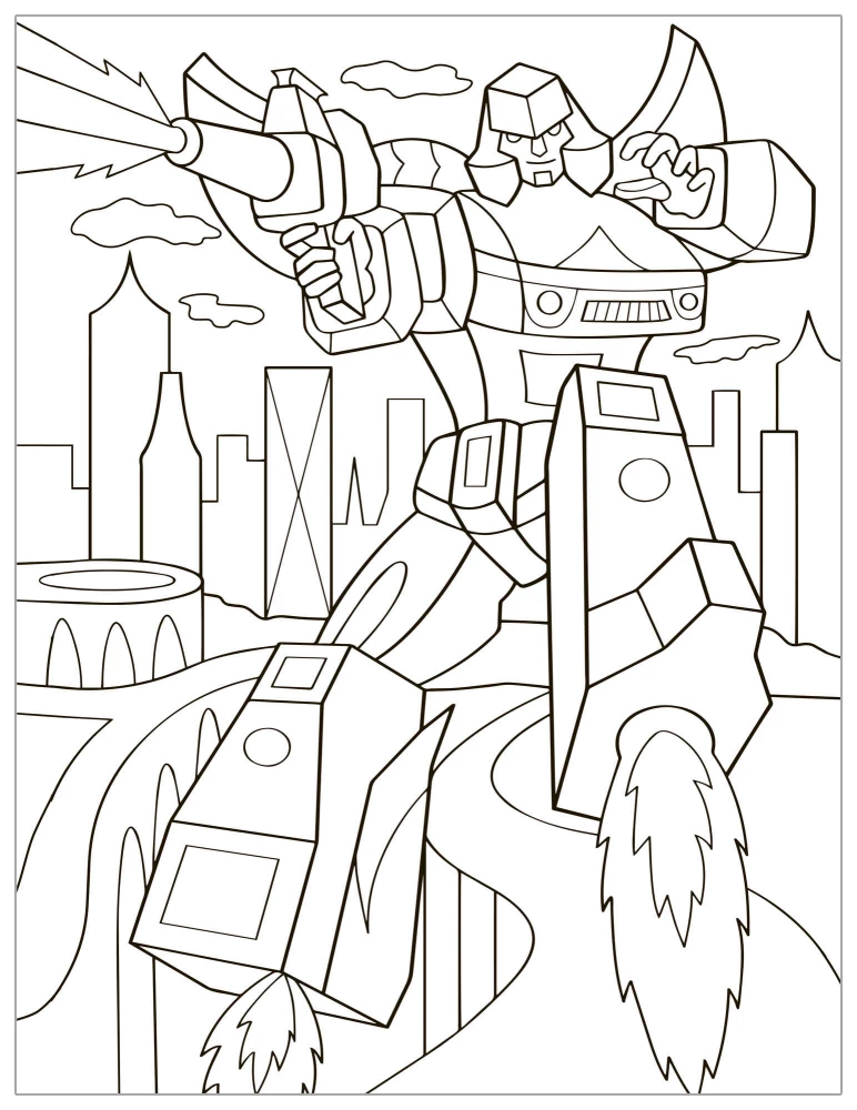 Coloring Books with Stickers. Robots