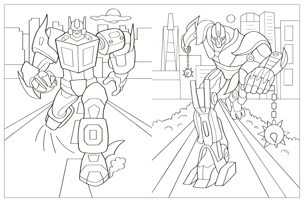 Coloring Books with Stickers. Robots
