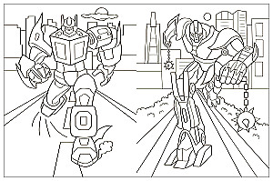Coloring Books with Stickers. Robots