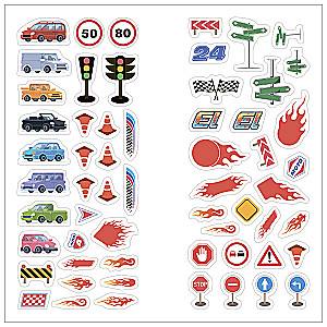 Coloring Books with Stickers. Cars