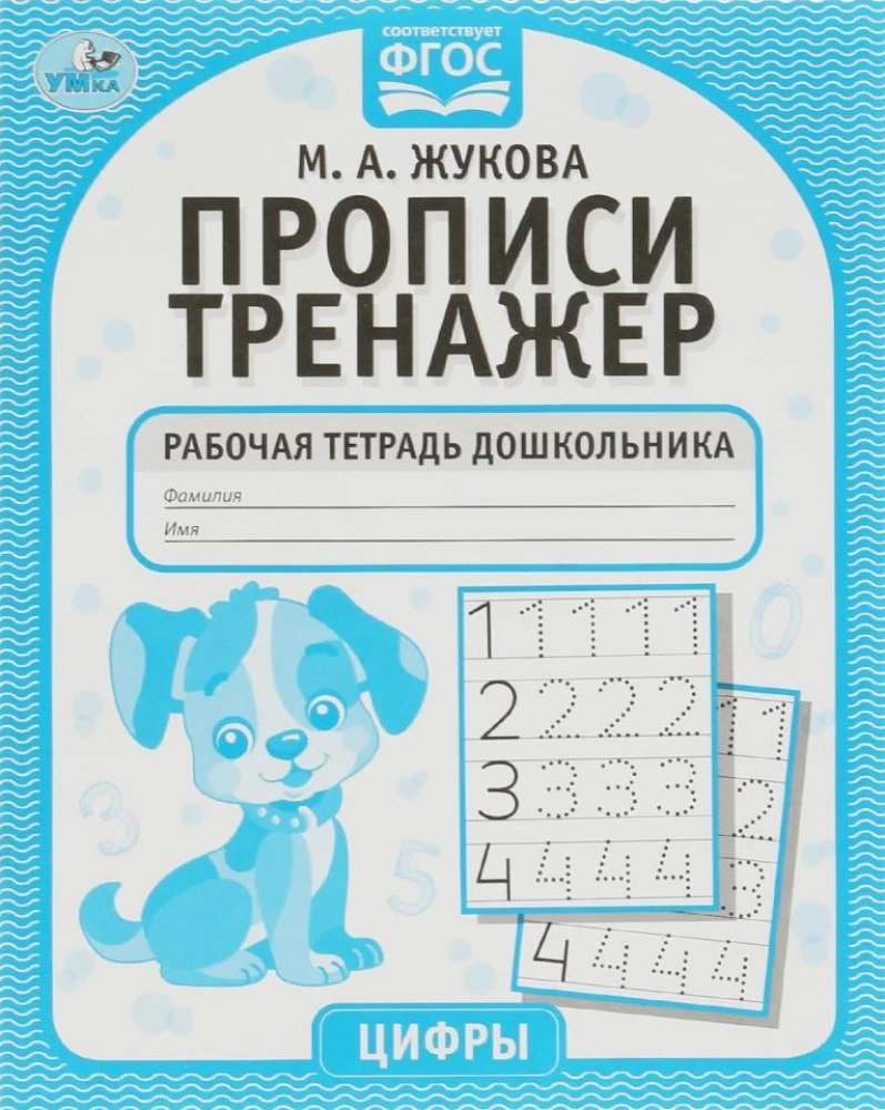 Ćwiczenia pisania. Podręcznik przedszkolaka. Liczby