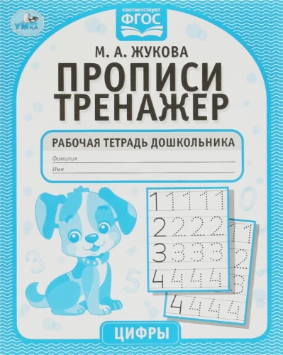 Ćwiczenia pisania. Podręcznik przedszkolaka. Liczby