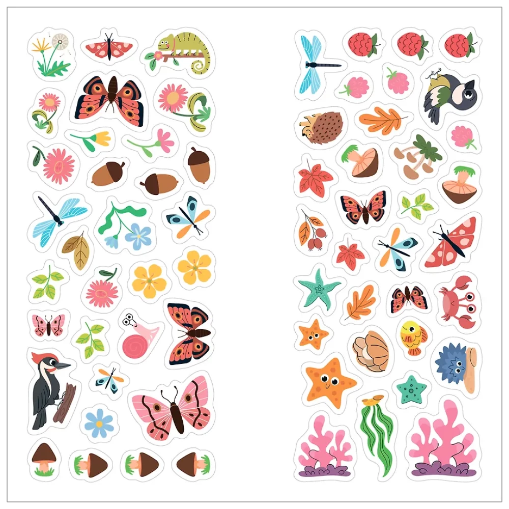 Coloring Books with Stickers. Animals