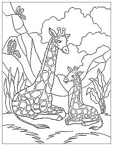 Coloring Books with Stickers. Animals