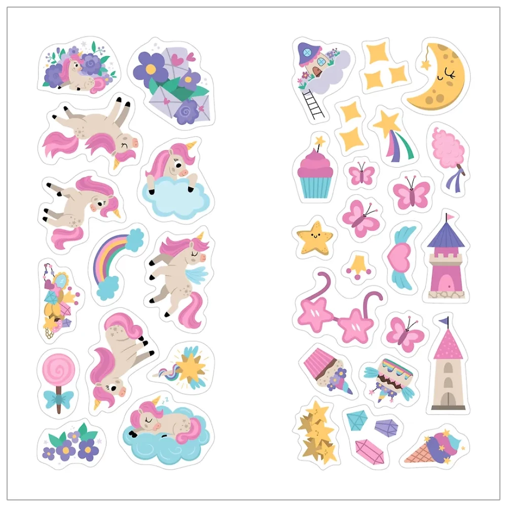 Coloring with Stickers. Unicorns