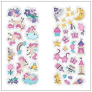 Coloring with Stickers. Unicorns