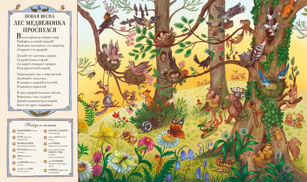 Das ganze Jahr im Wald. Wimmelbuch