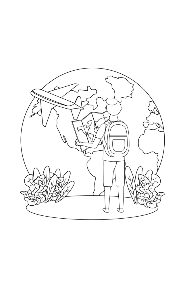 Japanische Tour. Malbuch zur Gegenstandsuche