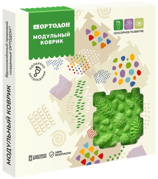 Modulārais paklājs - Čiekuri. Zaļais ābols (mīksts), 1 puzle