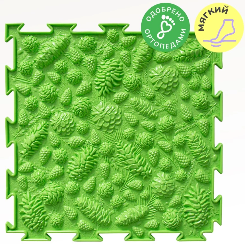 Modular Mat - Pinecones. Green Apple (soft), 1 puzzle