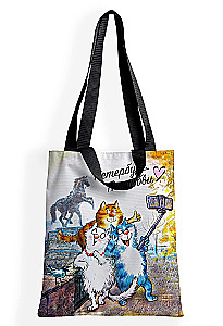 Ostukott - Sinised kassid. Peterburi armastusega (35x40 cm)