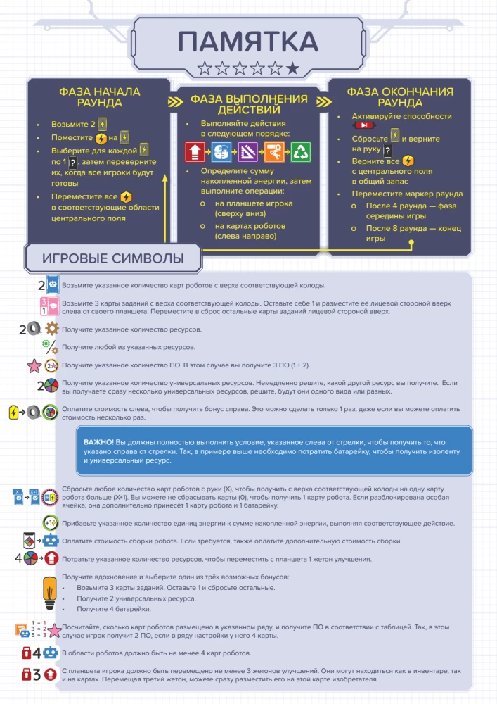Настольная игра - Мастерская роботов