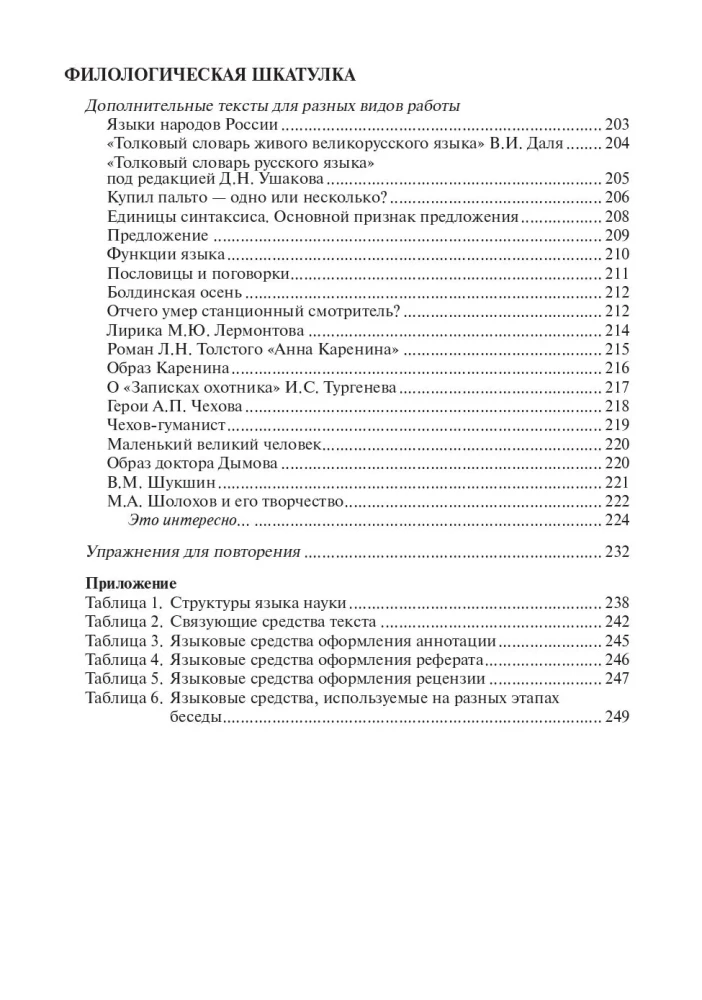 Język rosyjski w tekstach o filologii