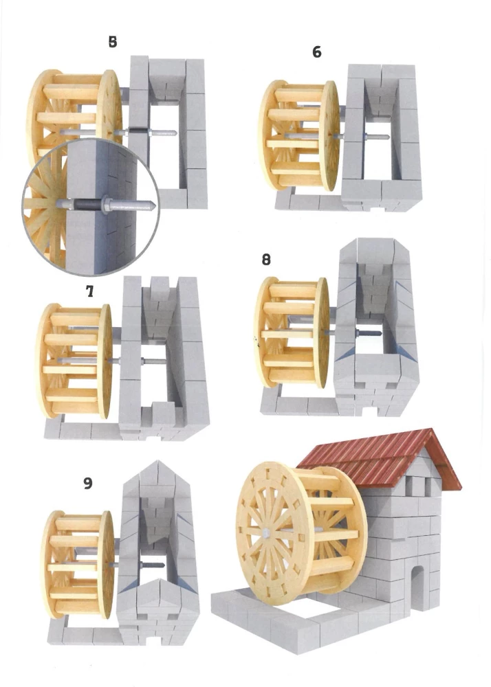 Конструктор из кирпичиков - Minibrick. Водяная мельница