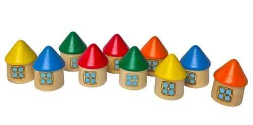 Counting material - Houses, 10 pieces