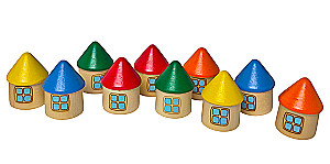 Skaitīšanas materiāls - Mājiņas, 10 gab.