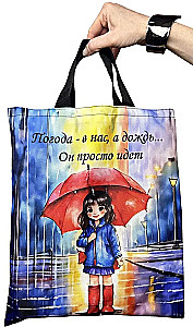 Einkaufsbeutel - Regen (im Anime-Stil)