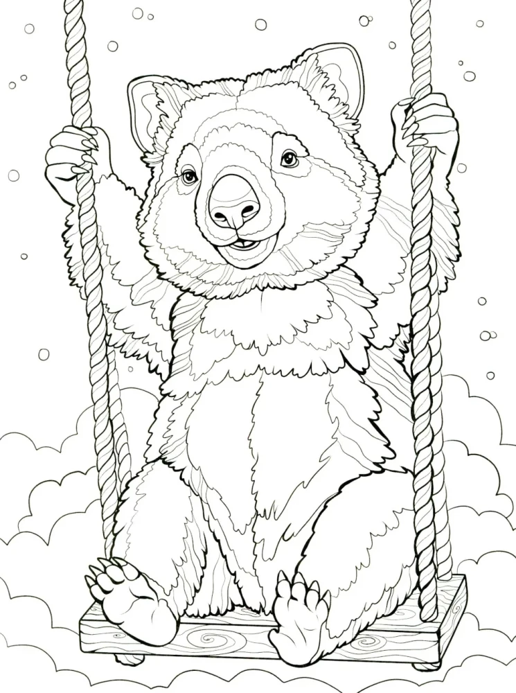 Wombats. Ausmalbuch gegen Stress