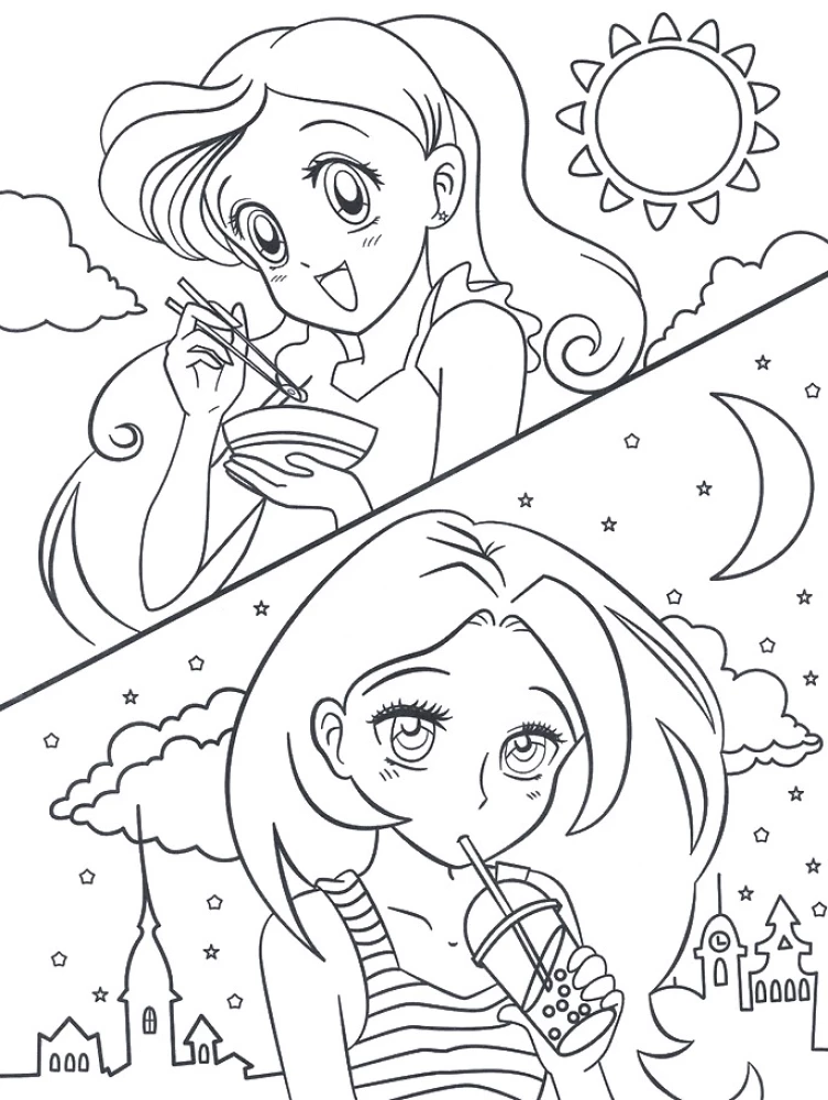 World of Anime. Coloring Book