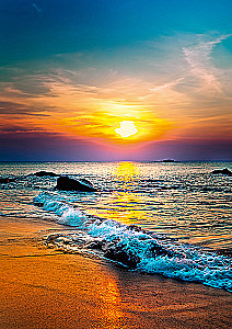 Puzzle 2000 - Sunset at Sea