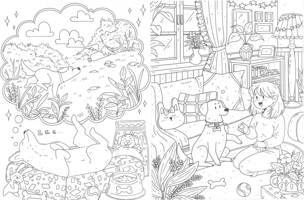 Antistresinė spalvinimo knyga. Mano šuo