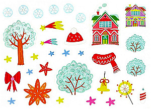 Festive Christmas Tree. A Book with Glittering Stickers!