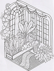 Coloring Book - Flower Greenhouses