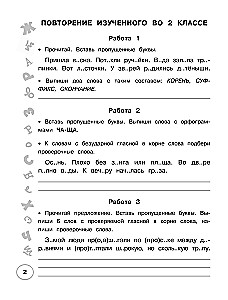 Venekeel. Lühikesed kontrolltööd 5 minutiks. 3. klass
