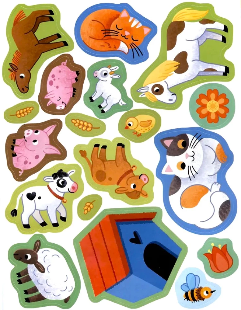 Farm Inhabitants. Sticker Book
