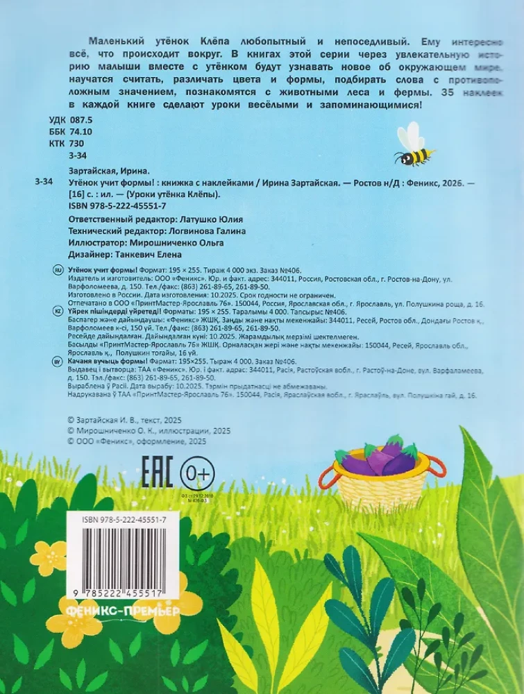 Sticker Book - Duckling Teaches Shapes!