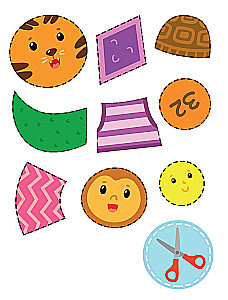 Coloring Book with Application. The Baby Elephant and His Friends