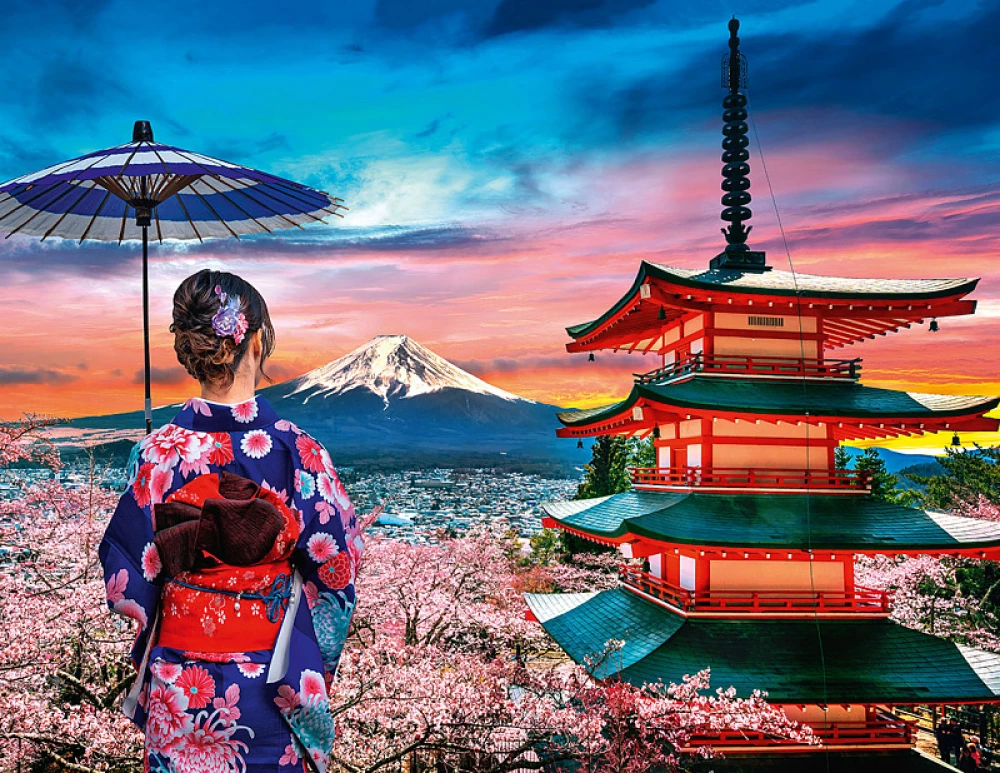 Пазл 1000 - Вид на Фудзи