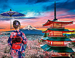 Пазл 1000 - Вид на Фудзи