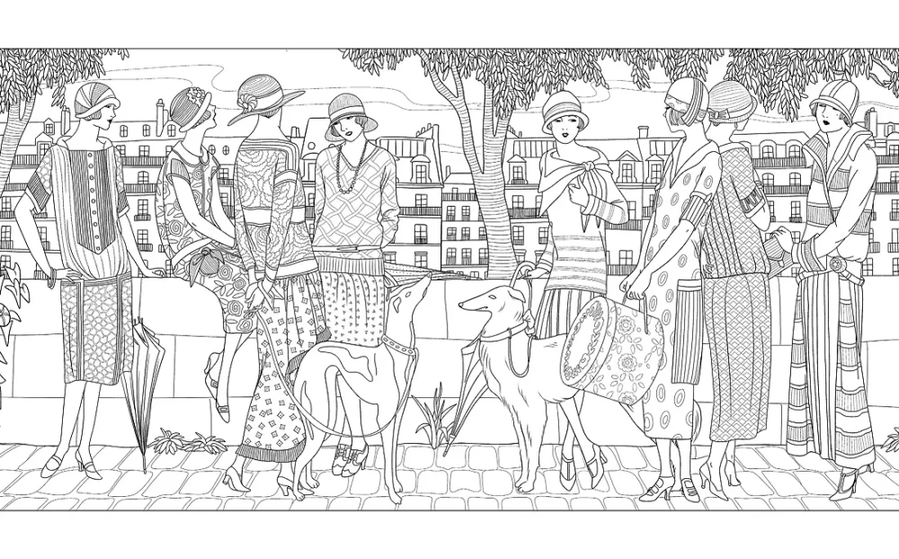 Art Deco mood. Värvimisraamat ajastust