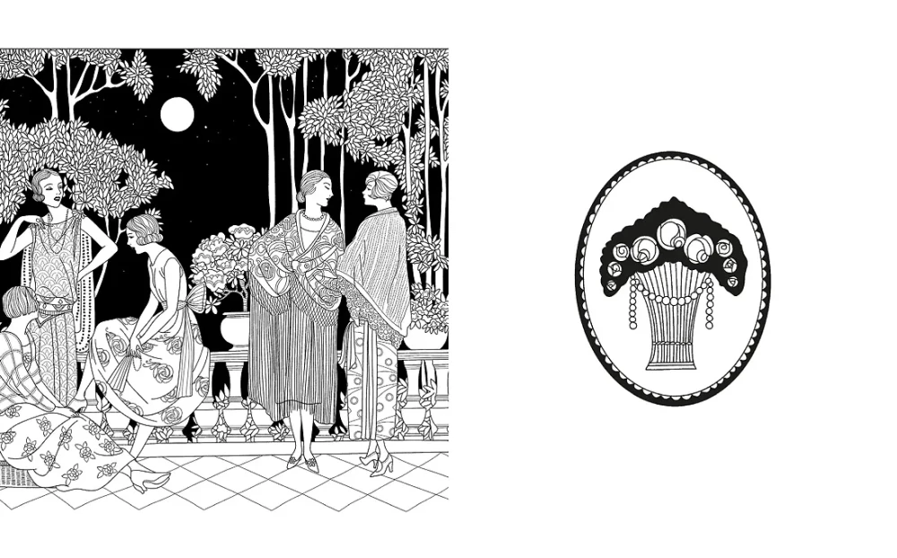 Art Deco mood. Värvimisraamat ajastust