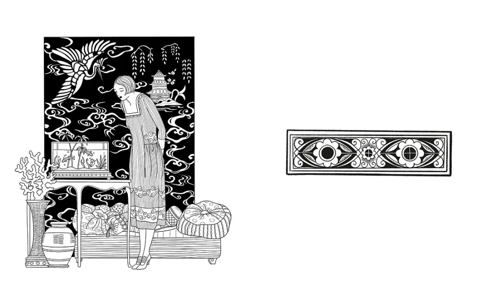 Art Deco mood. Värvimisraamat ajastust