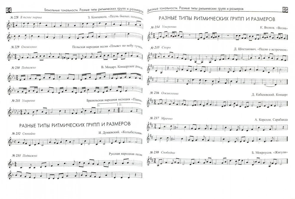 Курс одноголосного сольфеджио 1-7 класс