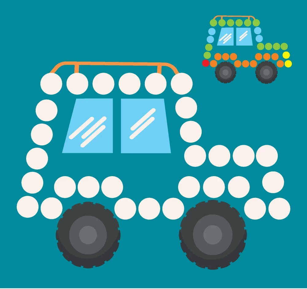 Mosaic of Circles. Transport