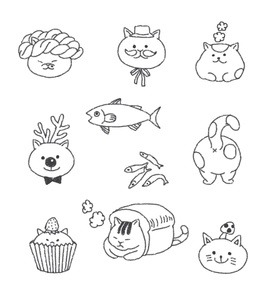 Aasta ringi kassidega. Värvimine