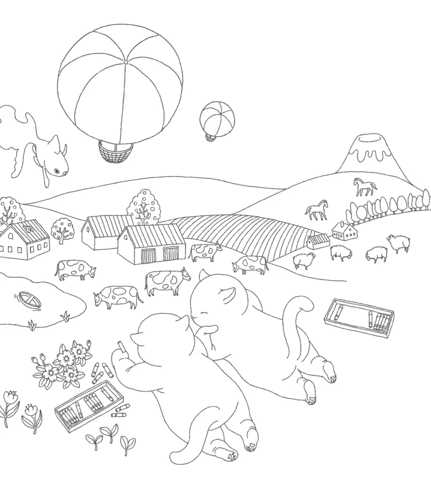 Aasta ringi kassidega. Värvimine