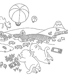 Aasta ringi kassidega. Värvimine