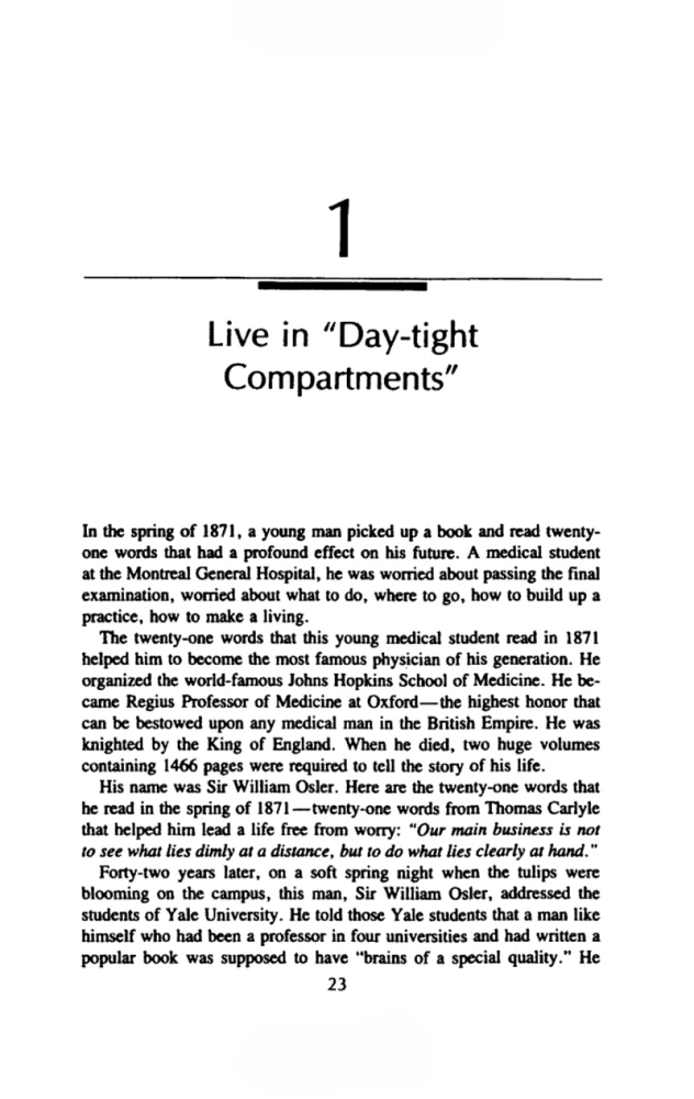 How To Stop Worrying And Start Living