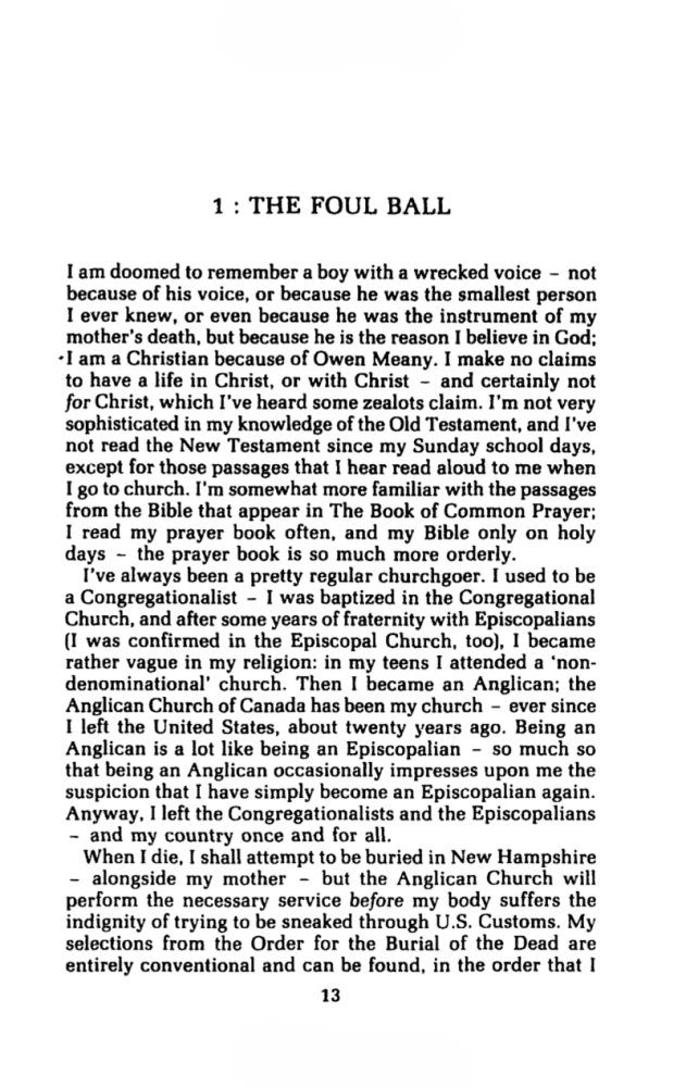 A Prayer For Owen Meany