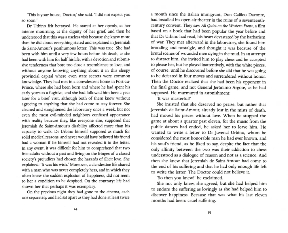 Love in the Time of Cholera