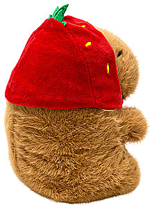 Miękka zabawka - Kapibara w czapce truskawkowej, 22 cm