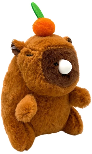 Keychain - Capybara with chewing gum and orange, 12cm
